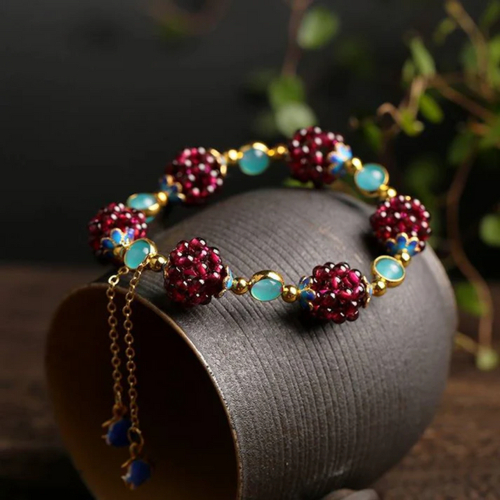 The Chloe Natural Stone Berries Bracelet