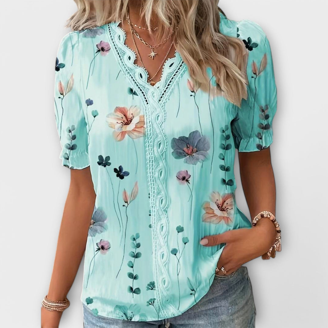 Emily - Stylish Blouse with V-Neck