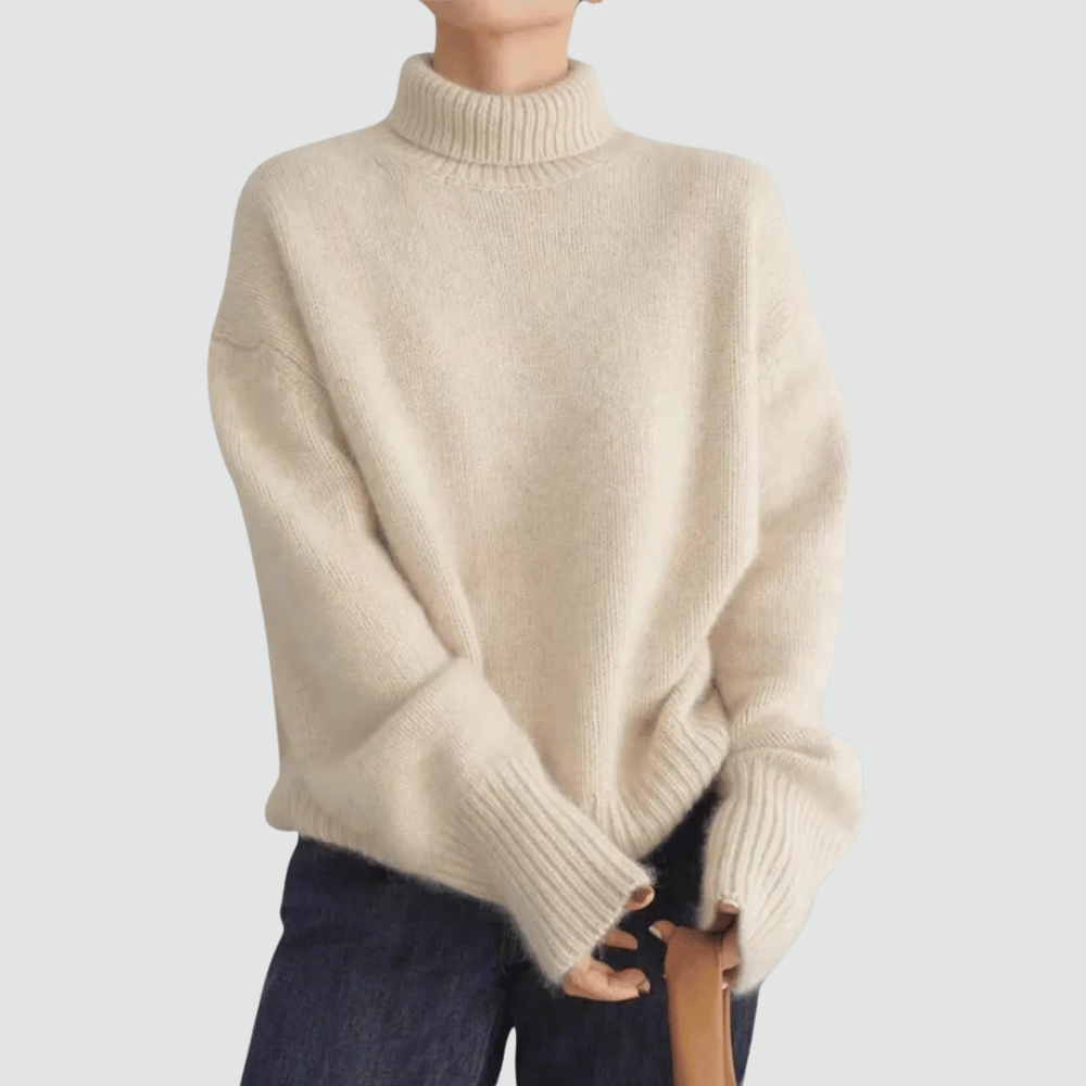 The Adeline Loose Cashmere Turtleneck