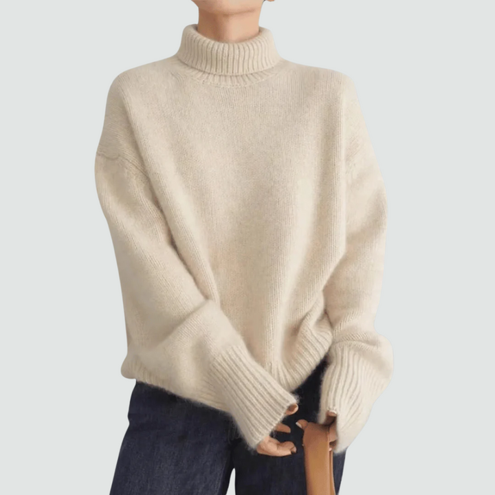 The Adeline Loose Cashmere Turtleneck