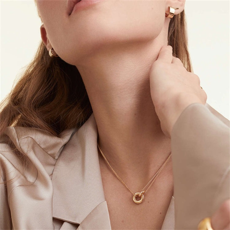 Rose™ | Gold Necklace with Ring