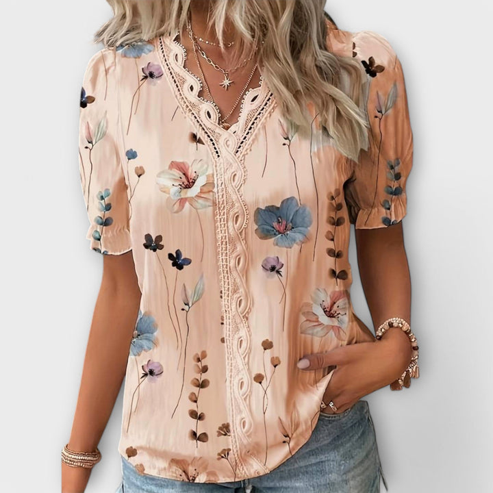 Emily - Stylish Blouse with V-Neck