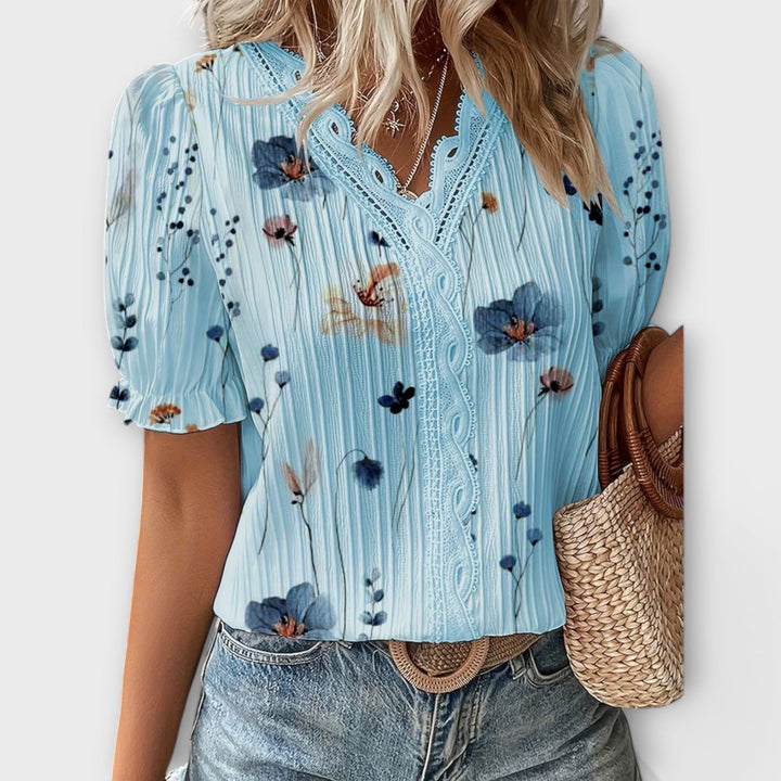 Emily - Stylish Blouse with V-Neck