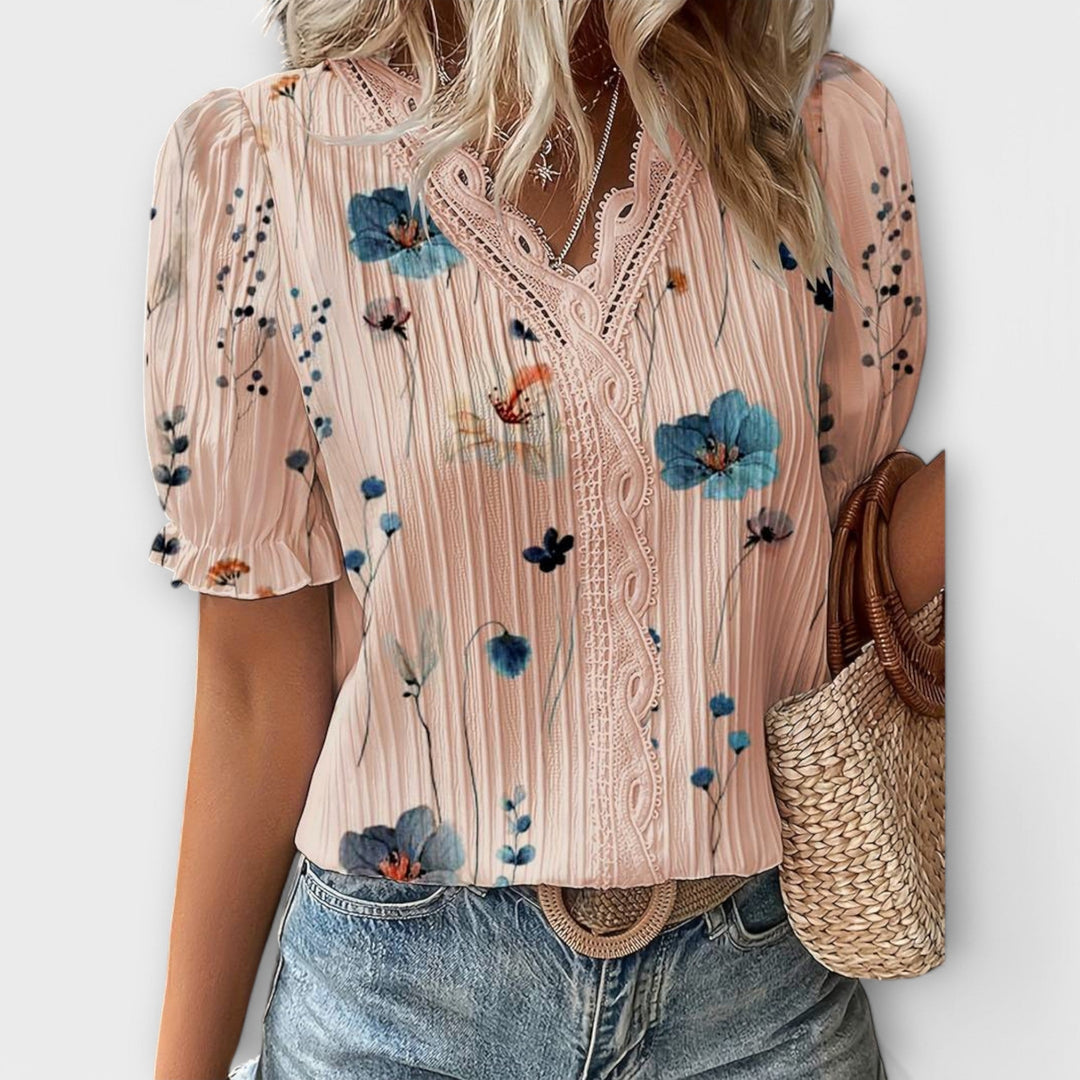Emily - Stylish Blouse with V-Neck