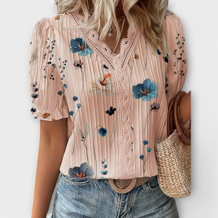 Emily - Stylish Blouse with V-Neck