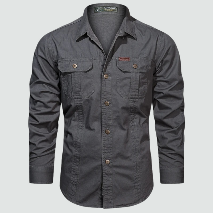 Sidney - Long Sleeve Cargo Overshirt