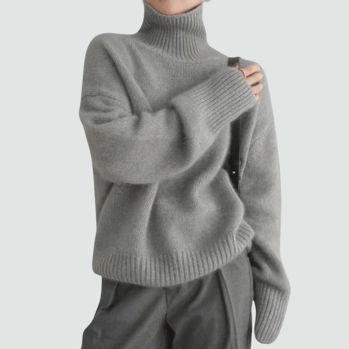 The Adeline Loose Cashmere Turtleneck