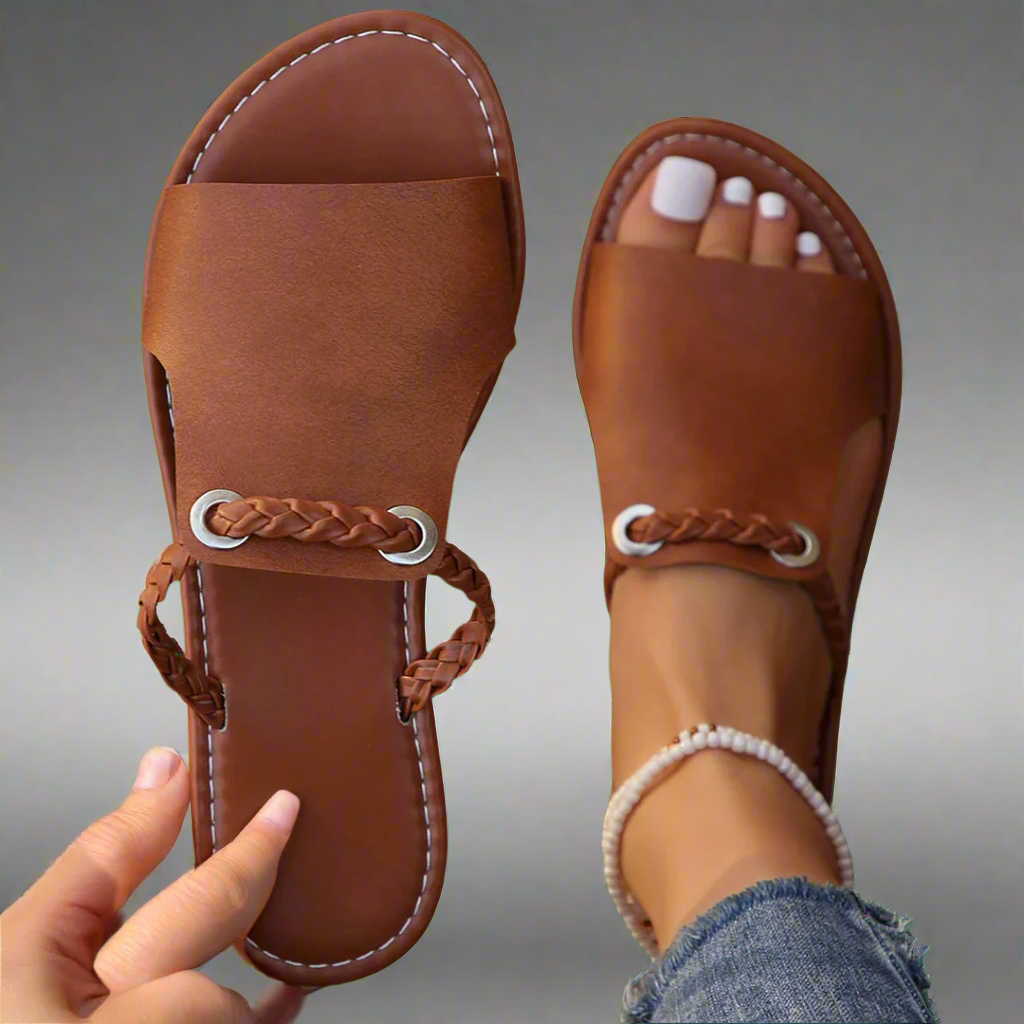 Katelina | Handcrafted Flat Sandals Made from Premium Material