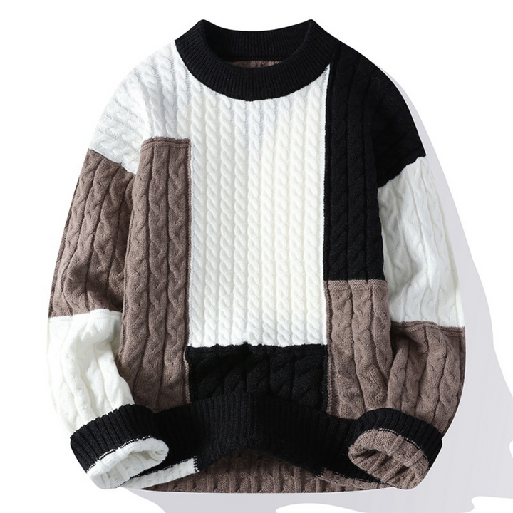 Knitmania | Casual Color Block Sweater for Men