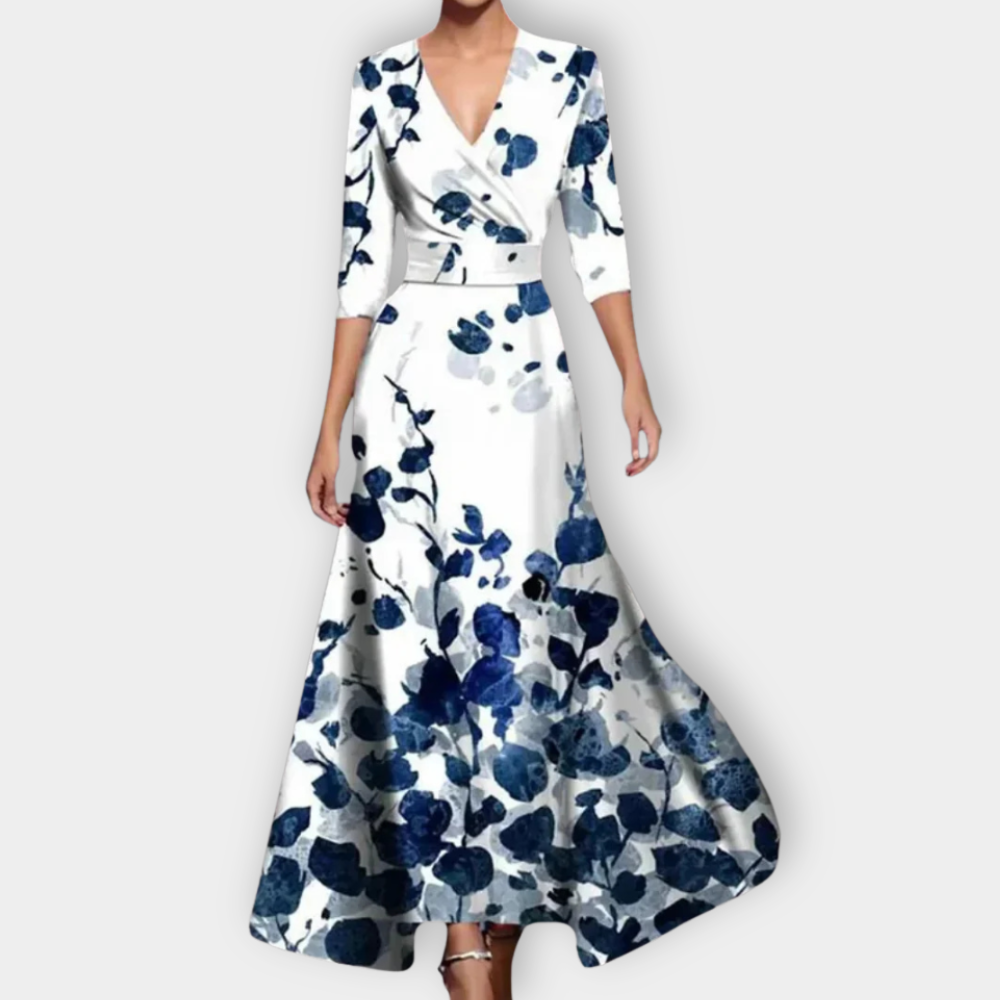 Adelundis - Floral Wrap Maxi Dress