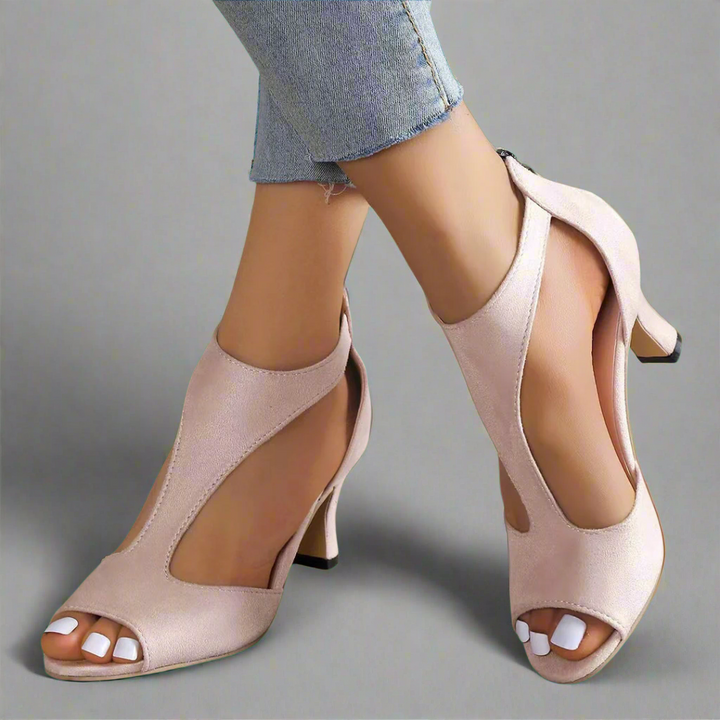 Annelie | Premium Stiletto Sandals with Zipper