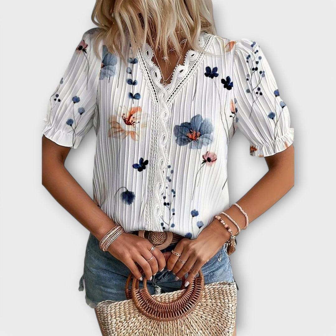 Emily - Stylish Blouse with V-Neck