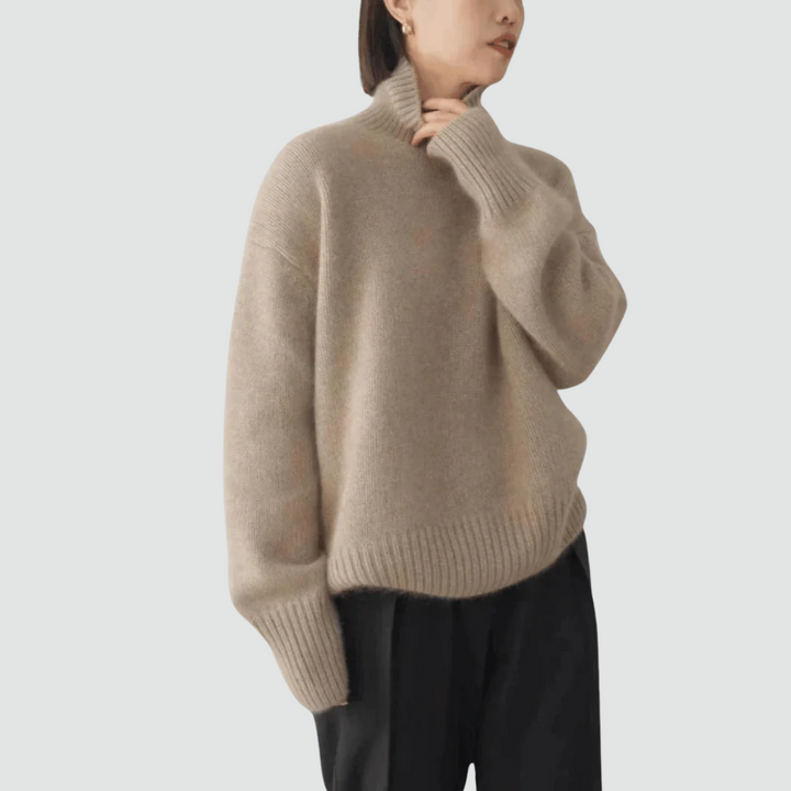 The Adeline Loose Cashmere Turtleneck