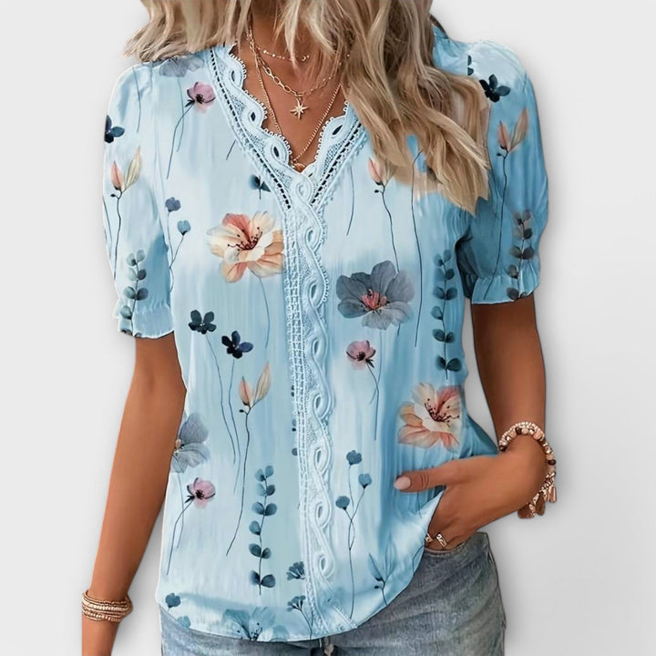 Emily - Stylish Blouse with V-Neck