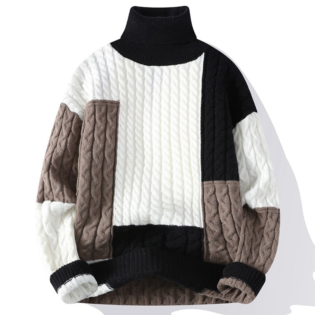 Knitmania | Casual Color Block Sweater for Men