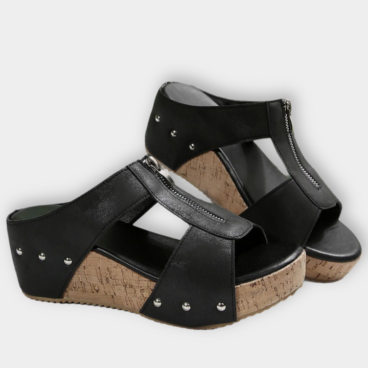 Daria - Zip-Up Platform Sandals