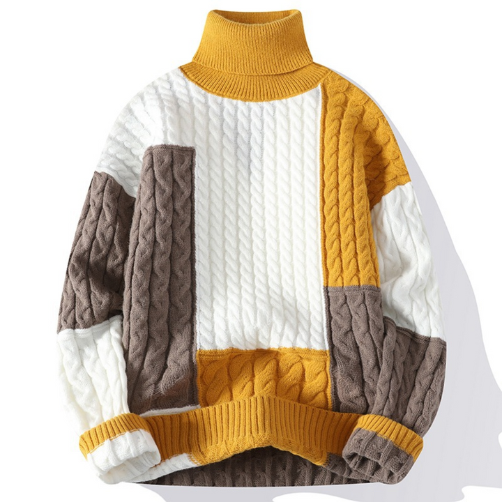 Knitmania | Casual Color Block Sweater for Men
