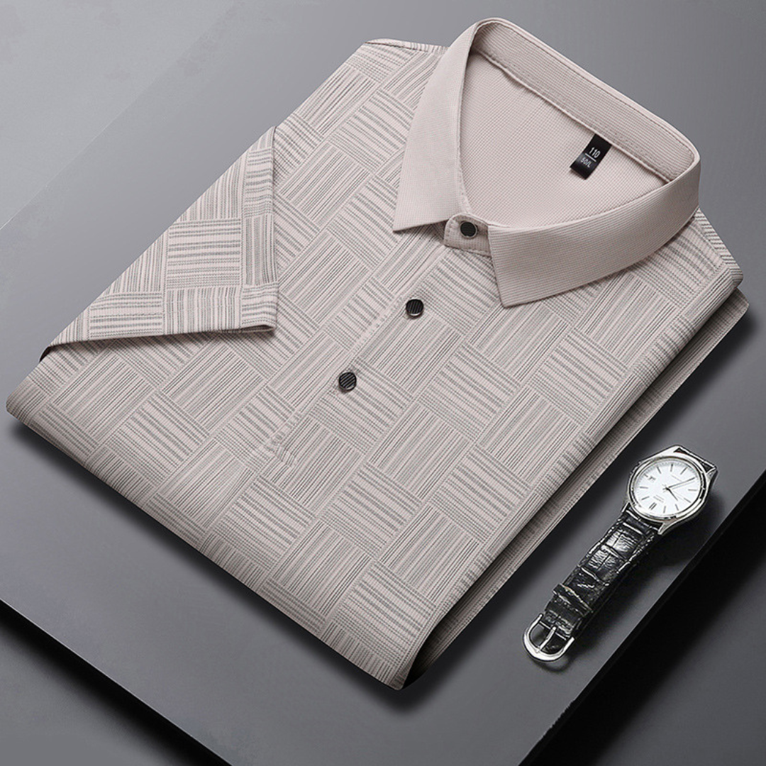 HARRISON | LUXURY POLO WITH JACQUARD WEAVE