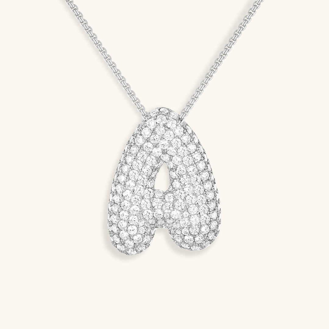 Bubble™ | Necklace with Diamonds and Initials