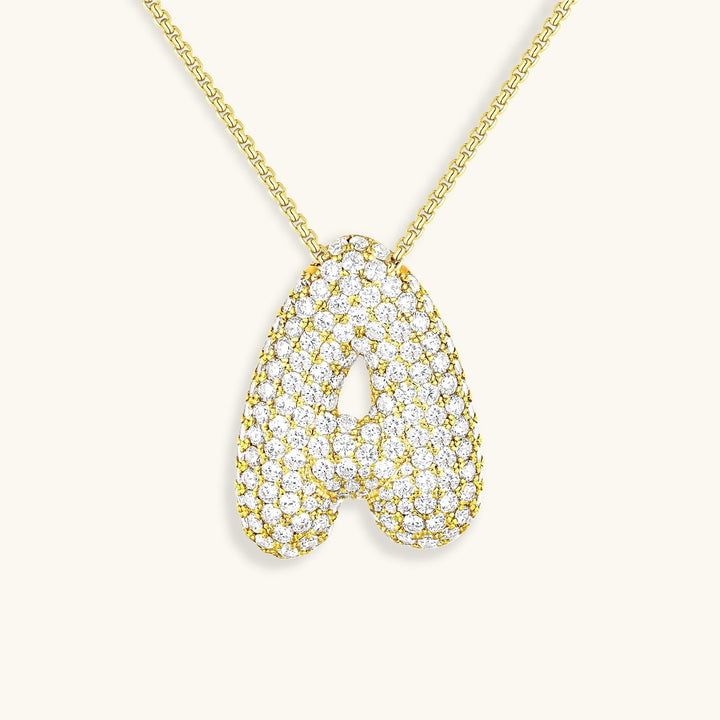 Bubble™ | Necklace with Diamonds and Initials