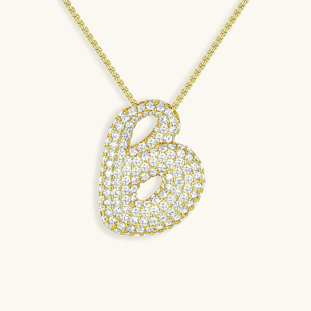 Bubble™ | Necklace with Diamonds and Initials