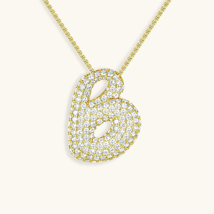 Bubble™ | Necklace with Diamonds and Initials
