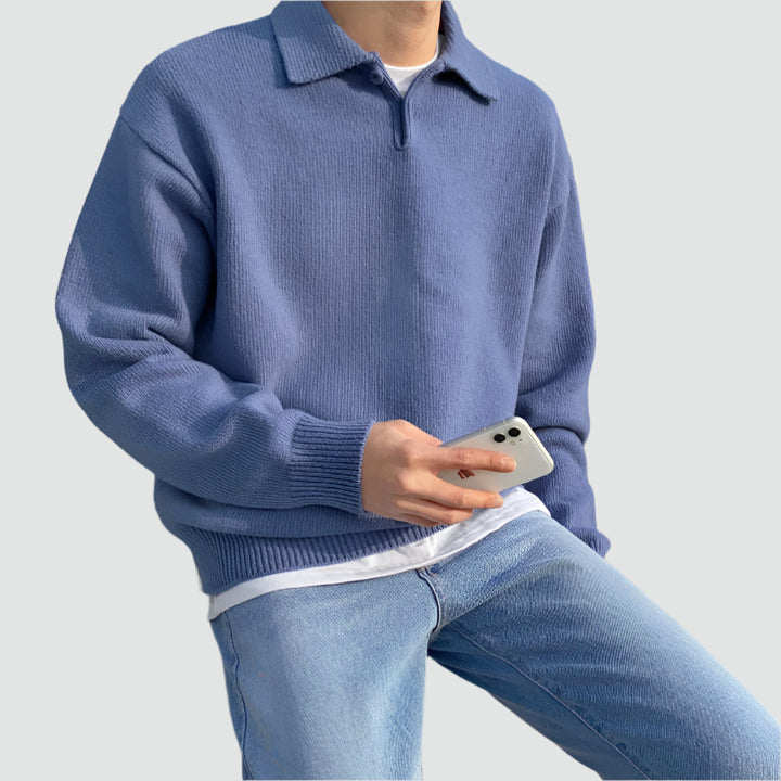 Julian - Casual Polo Collar Sweater