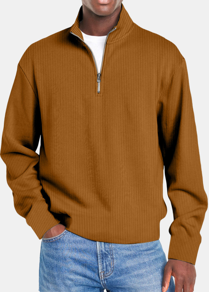 Finley - Long Sleeve Zip-Up Casual Top