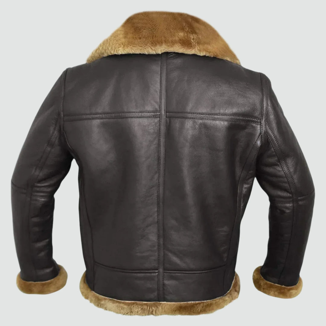 Lino - Vintage Vegan Leather Bomber Jacket