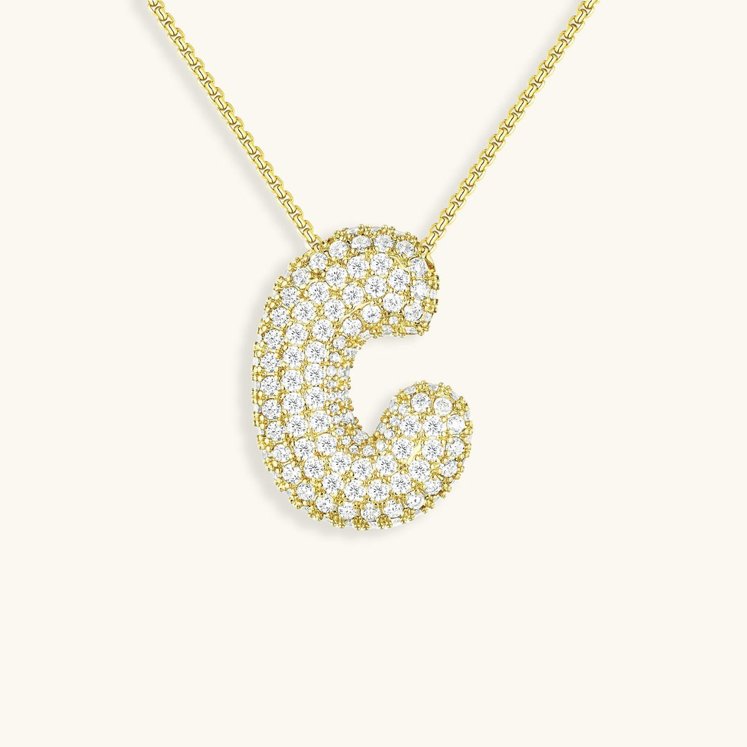 Bubble™ | Necklace with Diamonds and Initials