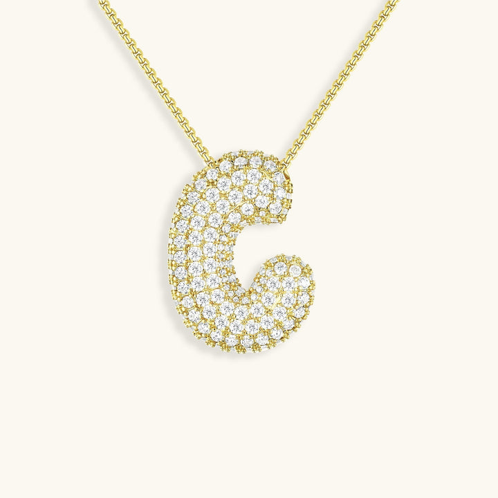 Bubble™ | Necklace with Diamonds and Initials