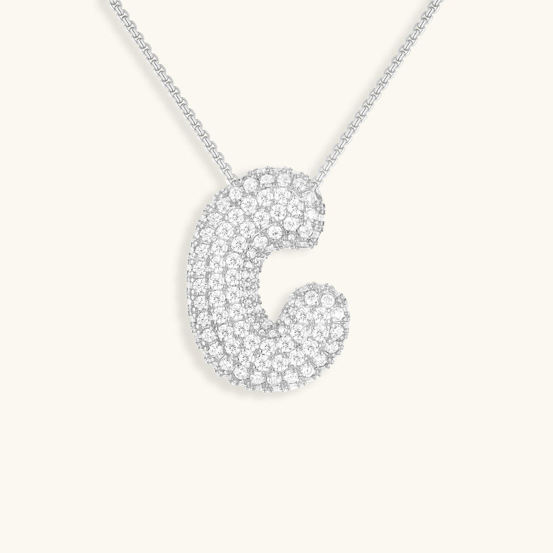 Bubble™ | Necklace with Diamonds and Initials