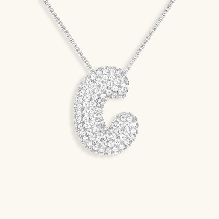 Bubble™ | Necklace with Diamonds and Initials