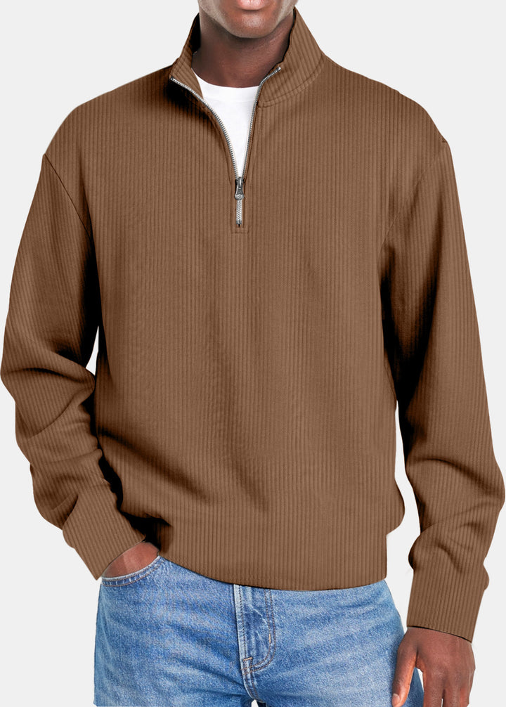 Finley - Long Sleeve Zip-Up Casual Top
