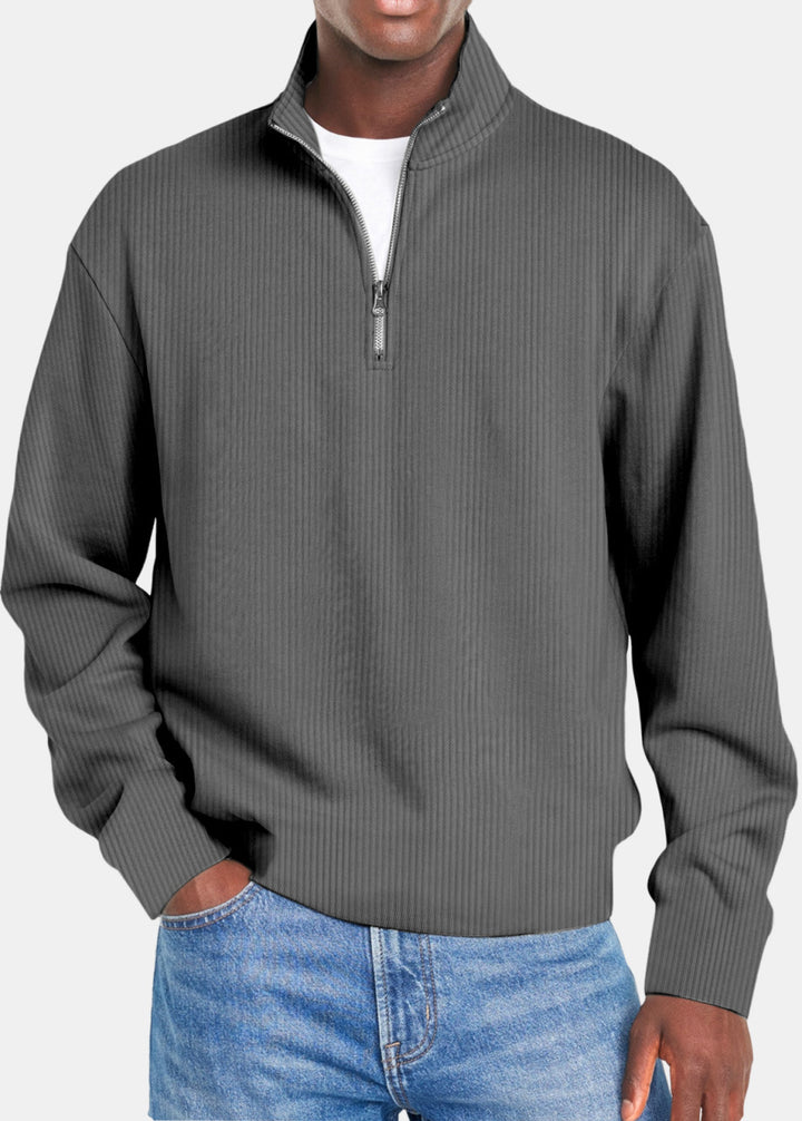Finley - Long Sleeve Zip-Up Casual Top