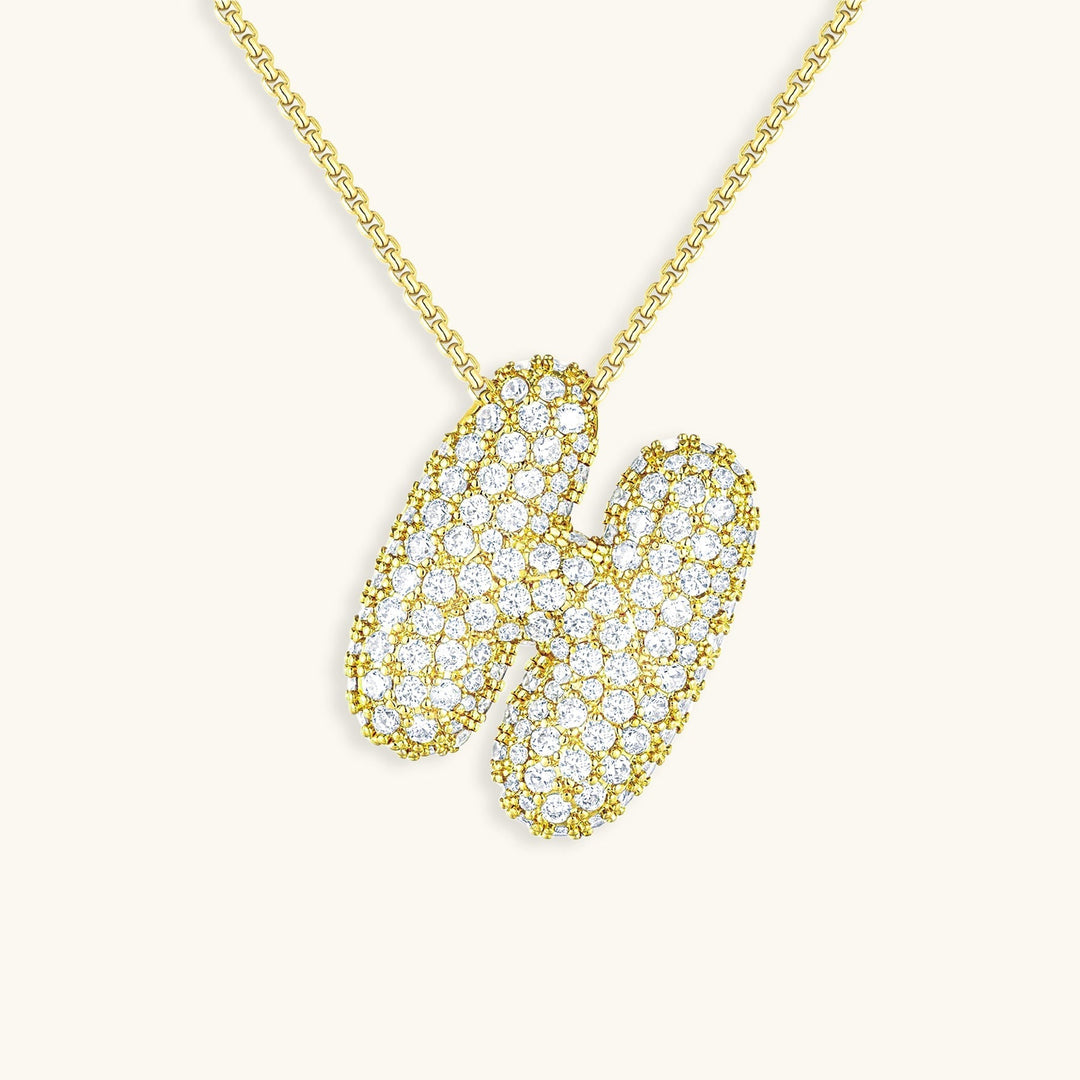 Bubble™ | Necklace with Diamonds and Initials