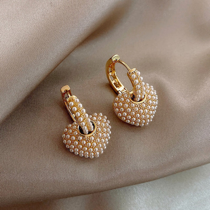 Yuli™ | Heart-shaped pearl earrings