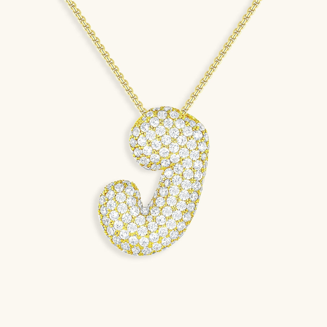 Bubble™ | Necklace with Diamonds and Initials