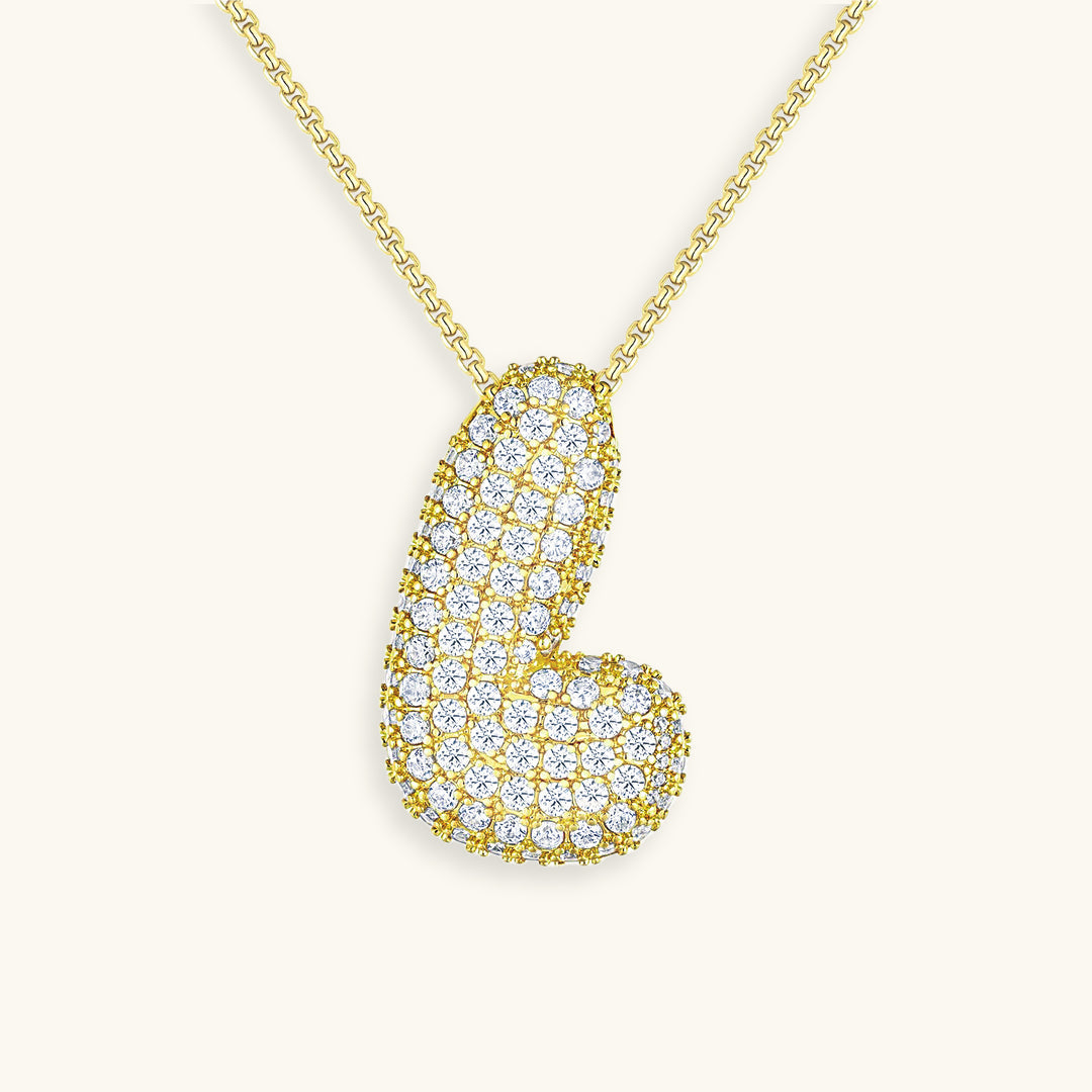 Bubble™ | Necklace with Diamonds and Initials