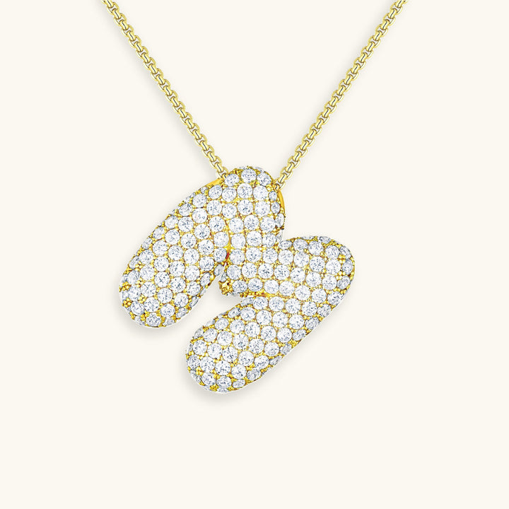 Bubble™ | Necklace with Diamonds and Initials