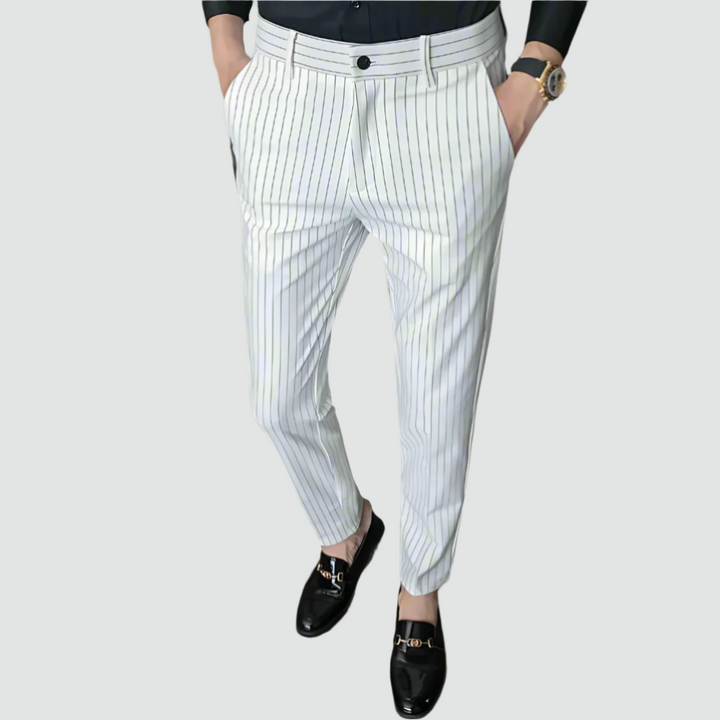 Sophisticated Vertical Stripe Trousers