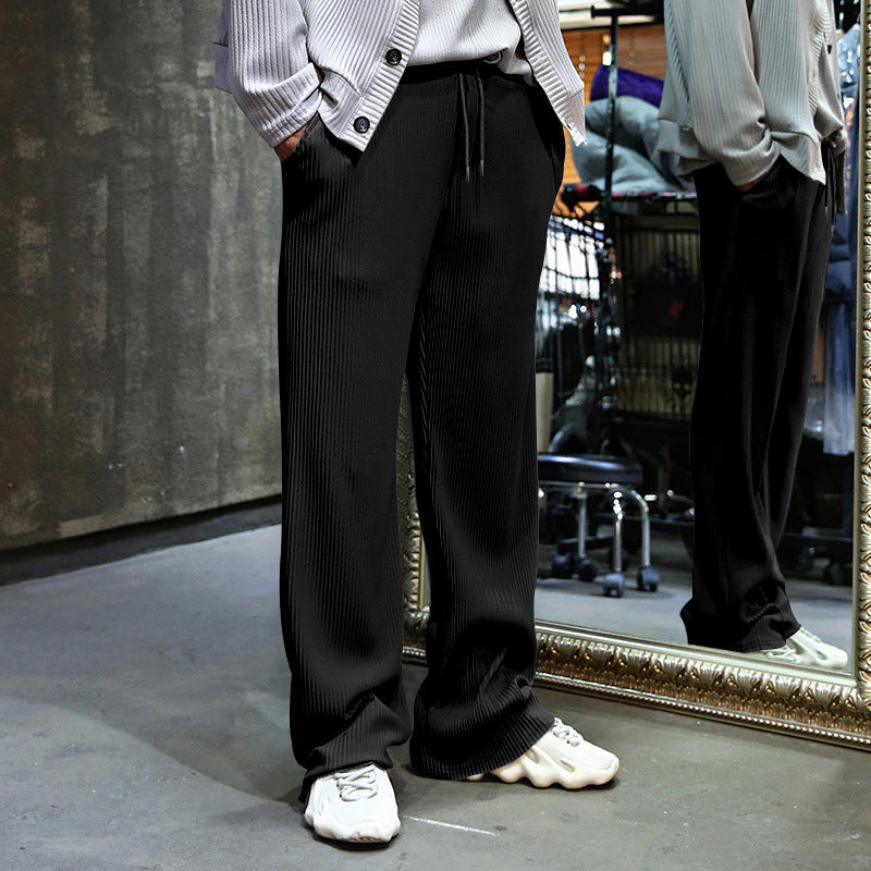 Samuele - Comfortable Spandex Ribbed Pants