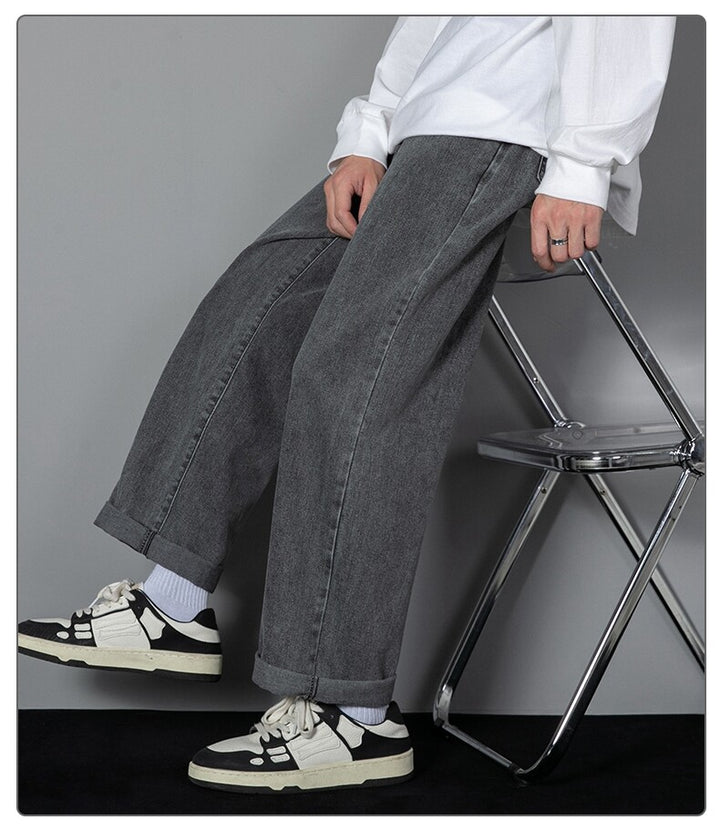 Randy - Classic Wide Leg Denim Pants
