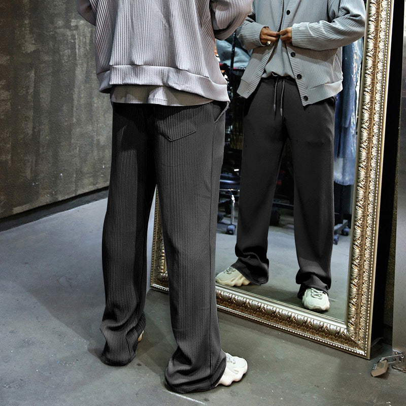 Samuele - Comfortable Spandex Ribbed Pants