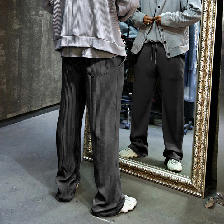 Samuele - Comfortable Spandex Ribbed Pants