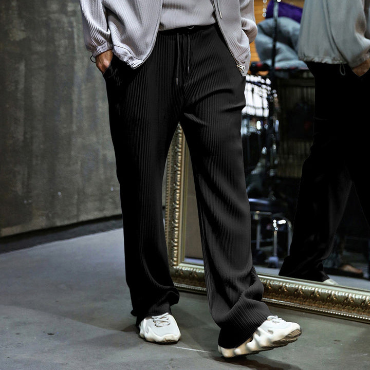 Samuele - Comfortable Spandex Ribbed Pants