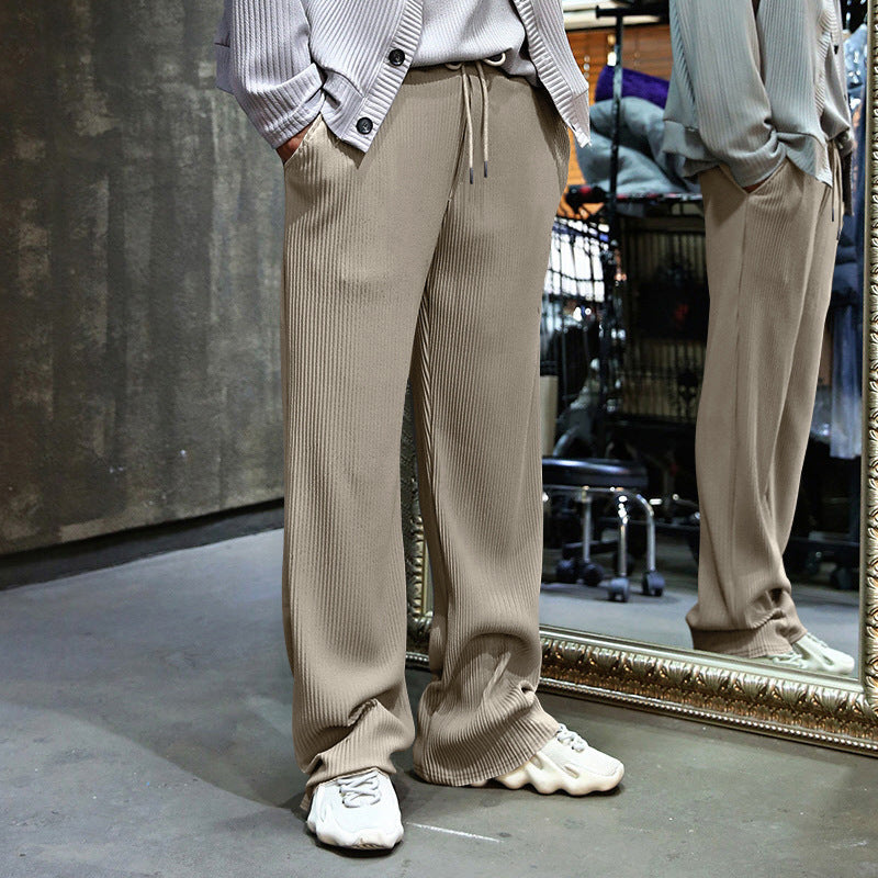 Samuele - Comfortable Spandex Ribbed Pants