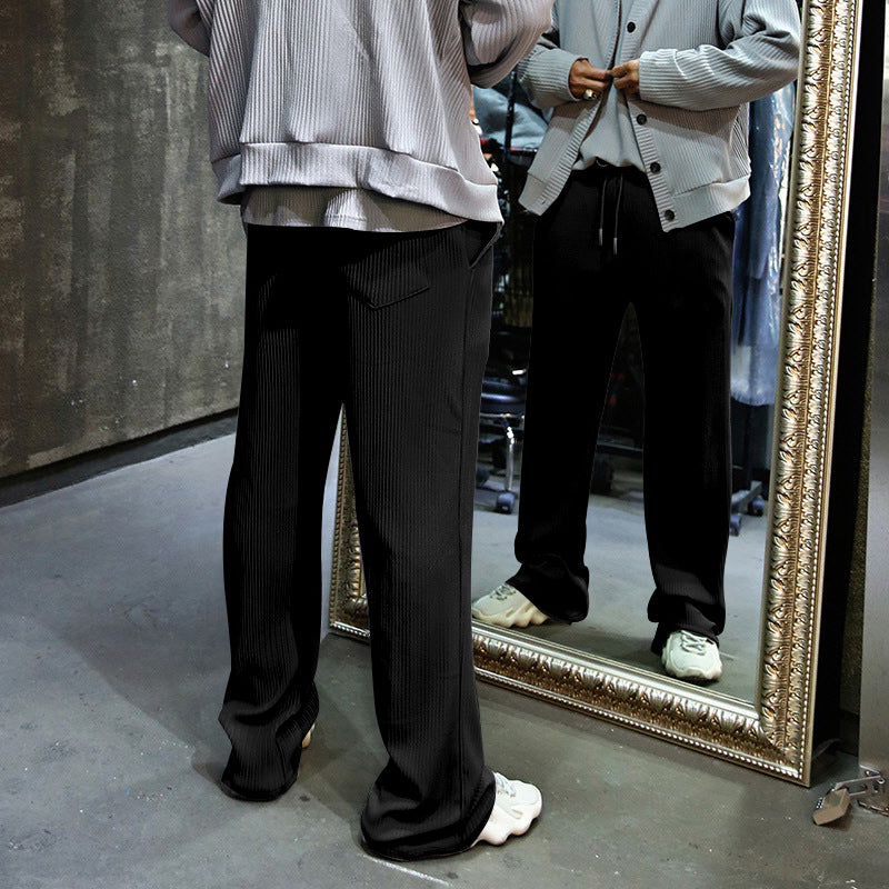 Samuele - Comfortable Spandex Ribbed Pants