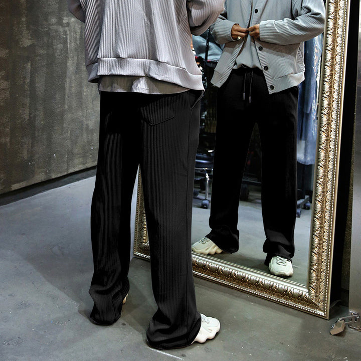 Samuele - Comfortable Spandex Ribbed Pants