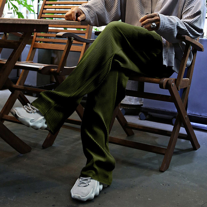 Samuele - Comfortable Spandex Ribbed Pants